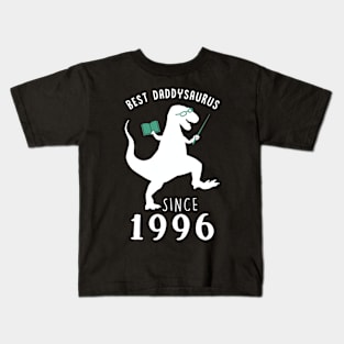 Best Dad 1996 T-Shirt DaddySaurus Since 1996 Daddy Teacher Gift Kids T-Shirt